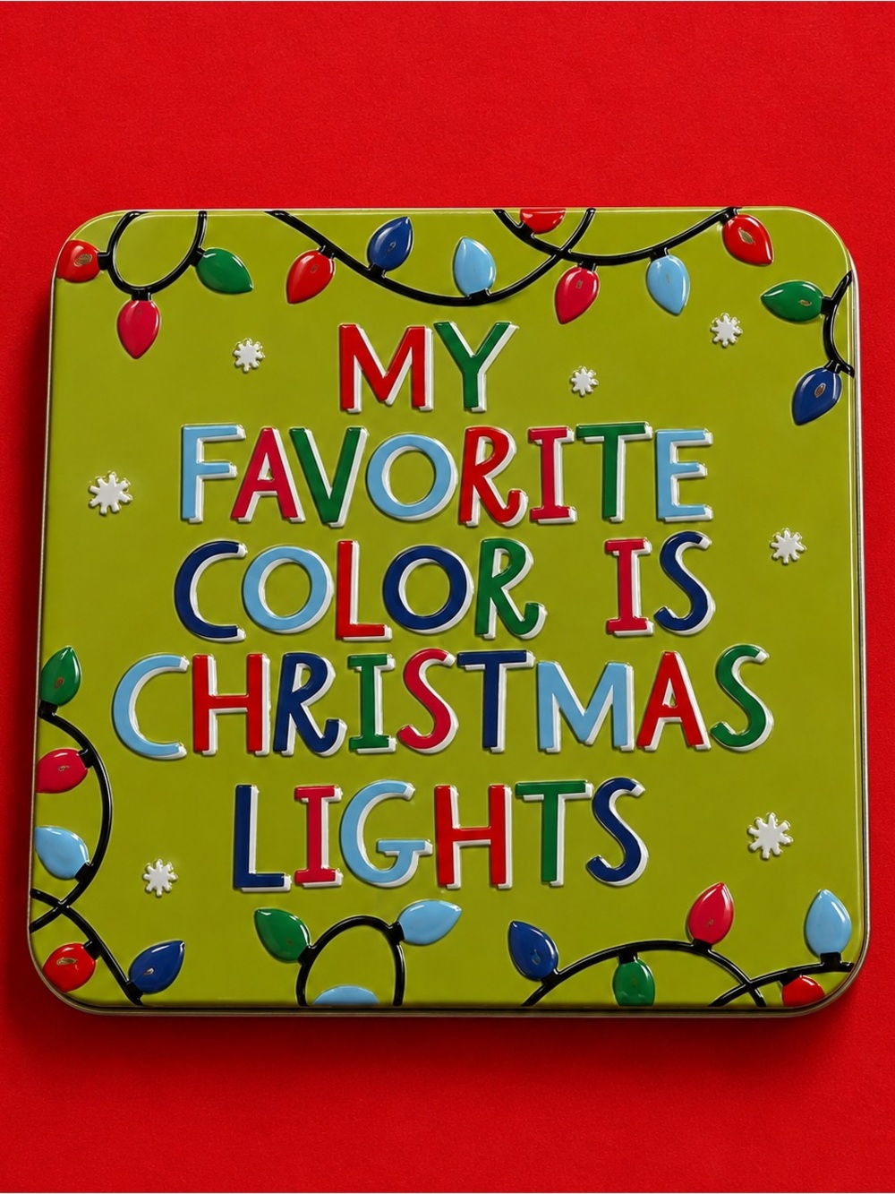 Christmas Lights Themed Coaster